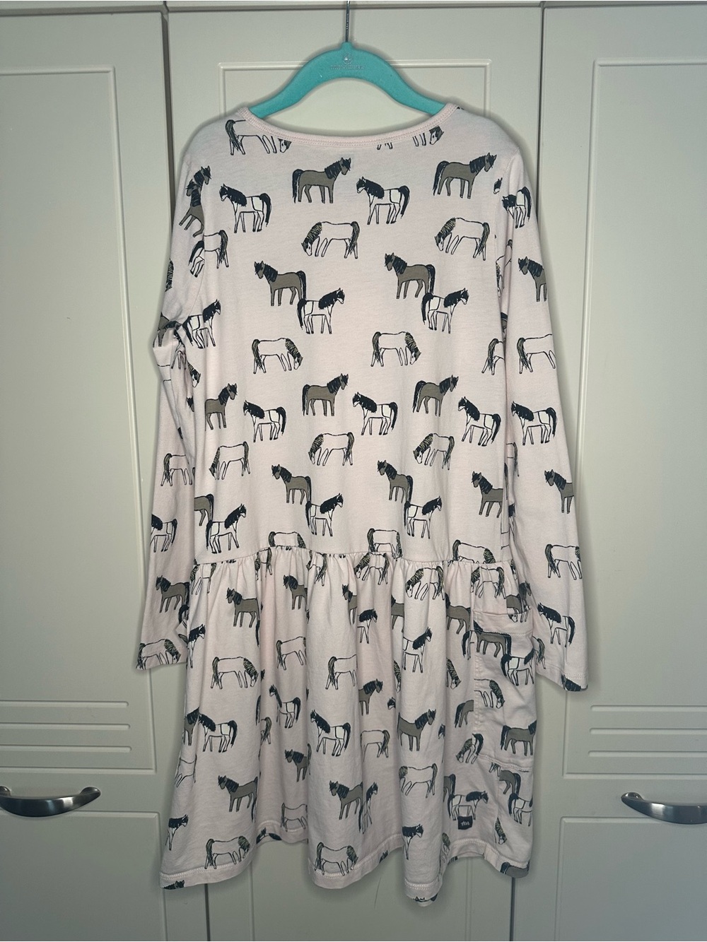 Girls Tea Collection Long Sleeve Horse Print Dress - Light Pink | Size 10 🐴 - Picture 8 of 8